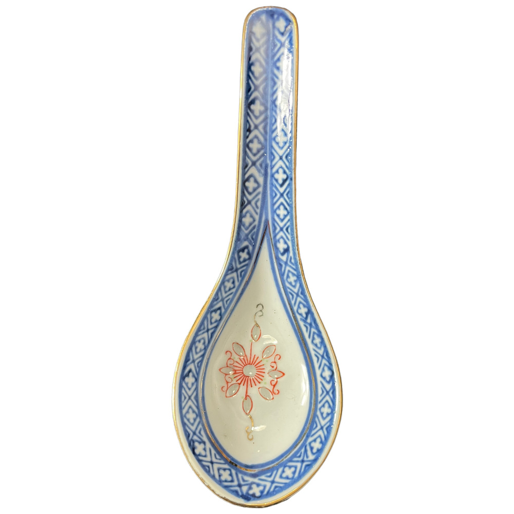 Ceramic Soup Spoon *Rice Grain Soup Spoons*Porcelain Spoon *Asian Soup Spoons
